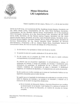 Mesa Directiva - Cámara de Diputados