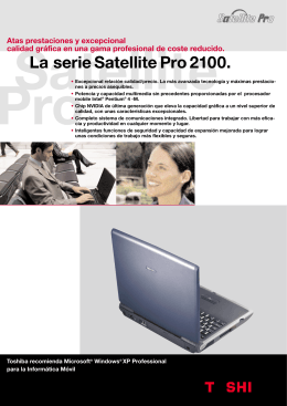 La serie Satellite Pro 2100.