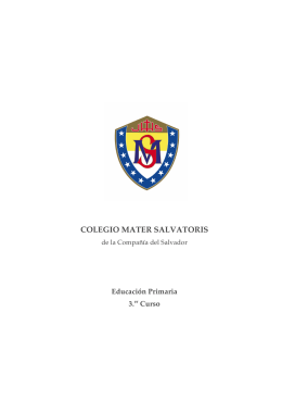 Primaria3o Actualizada - Mater Salvatoris School Of Madrid