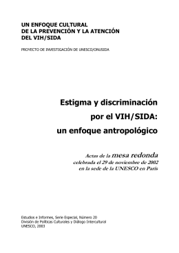 Estigma y discriminación por el VIH/SIDA: un - unesdoc