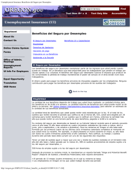 Unemployment Insurance Beneficios del Seguro por Desempleo