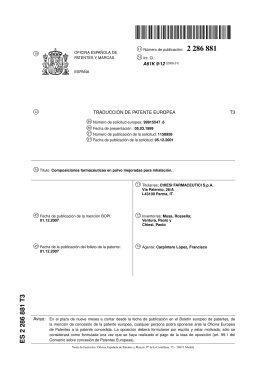 composiciones farmaceuticas en polvo mejoradas para inhalacion.