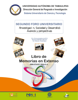 Memoria Segundo Foro Universitario - Secretaría de Investigación y