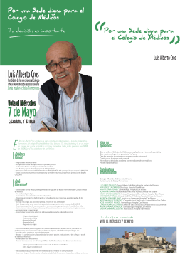 Programa electoral candidatura Junta Insular Ibiza Dr. Cros