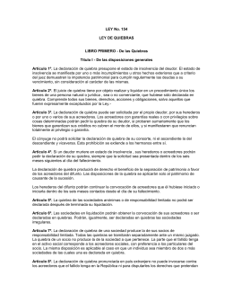 Ley 154 Ley De Quiebras - Centro de Estudios Judiciales