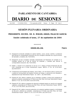 Sumario en PDF - Parlamento de Cantabria
