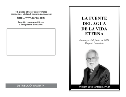LA FUENTE DEL AGUA DE LA VIDA ETERNA