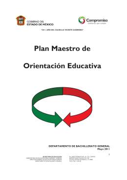Plan Maestro de Orientación Educativa