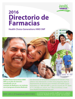 Directorio de Farmacias - Health Choice Generations