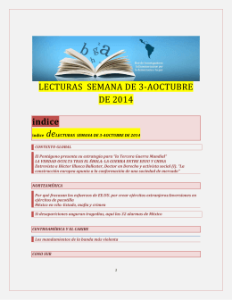 LECTURAS SEMANA DE 3-AOCTUBRE DE 2014 indice