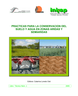 Prácticas para la conservación del suelo y agua en zona áridas y