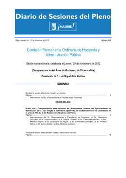 Diario de Sesiones 29/11/2012 - Comparecencia AG Vicealcaldía