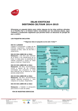 ISLAS EXOTICAS DESTINOS CELTOUR 2014-2015