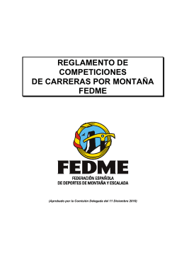 Reglamento FEDME 2011