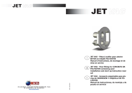 JET 9$G - Pièce à sceller pour piscine BETON et COQUE POL