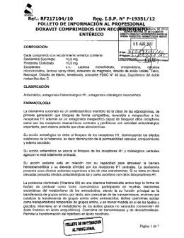Ref.: RF217104/10 Rtgg. I.S.P. N° F