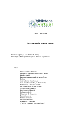 Nuevo mundo, mundo nuevo - Biblioteca Virtual Universal