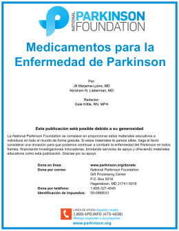 Medicamentos para el tratamiento de la Enfermedad de Parkinson
