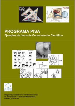 PROGRAMA PISA - Ministerio de Educación, Cultura y Deporte