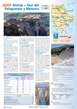 Atenas + Tour del Peloponeso y Meteora
