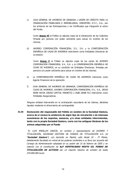 74 c) CAJA GENERAL DE AHORROS DE GRANADA y UNIÓN DE