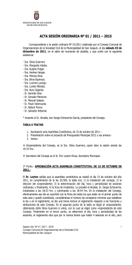 Acta Sesión Ordinaria N° 01