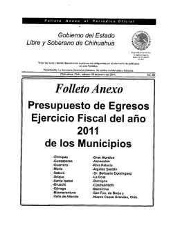 Gobierno del Estado - H. Congreso del Estado de Chihuahua