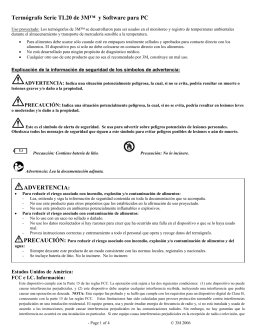 Termógrafo Serie TL20 de 3M™ y Software para PC ADVERTENCIA: