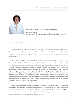 Curriculum Vitae - Real Academia de Medicina de la Comunidad