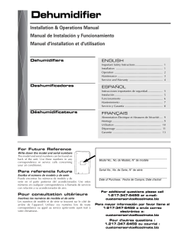 Dehumidifier - Appliance Factory Parts