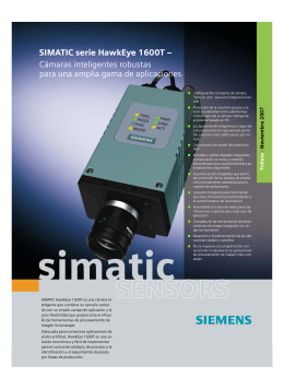 SIMATIC serie HawkEye 1600T – Cámaras inteligentes