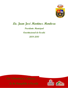 Tercer Informe de Gobierno del Lic. Juan José Martínez Mendoza
