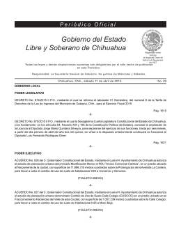 Sábado 11 de abril de 2015 - Gobierno del Estado de Chihuahua