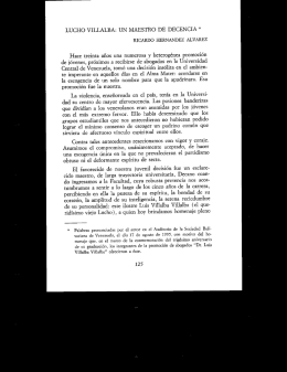 LUCHO VILLALBA: UN MAESTRO DE DECENCIA *