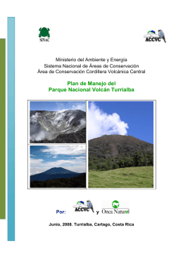 Plan de Manejo del Parque Nacional Volcán Turrialba