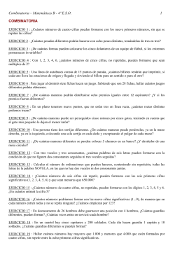 Combinatoria – Matemáticas B