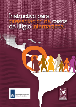 Instructivo para presentación de casos de litigio internacional