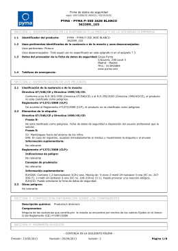 Ficha de datos de seguridad de `PYMA - PYMA P