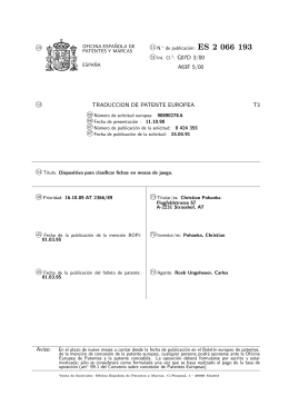 INSTALACION PARA CLASIFICAR FICHAS EN MESAS DE JUEGO