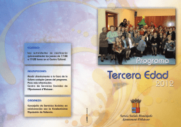 Programa de la tercera edad 2012