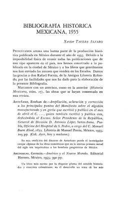 bibliografía histórica mexicana, 1955