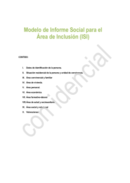 Modelo de Informe Social para el Área de Inclusión (ISI)