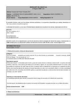 INVESJUST XXI, SICAV S.A. INFORMACIÓN SICAV 2