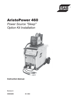 AristoPower 460 "Sleep" - ESAB Welding & Cutting Products