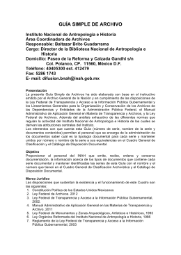 Documento - Instituto Nacional de Antropología e Historia