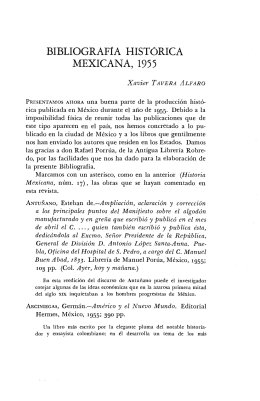 BIBLIOGRAFIA HISTÓRICA MEXICANA, 1955