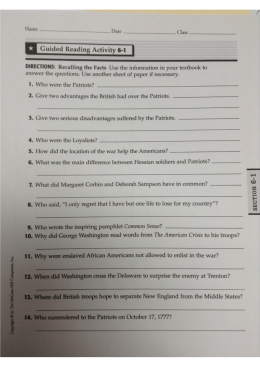 Guided Reading 6-1 - Powell County Schools