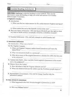 H Guided Reading Activity 3