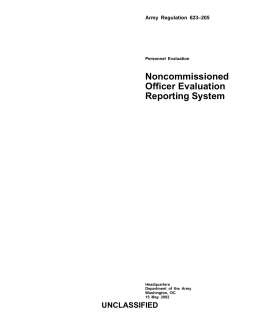 Noncommissioned Officer Evaluation Reporting System