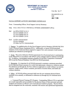 NSAMNOTE 6110 Fall 2016 Cycle 2 PFA Notification